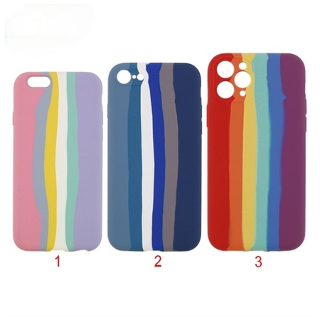 Funda para teléfono con diseño de arcoíris.