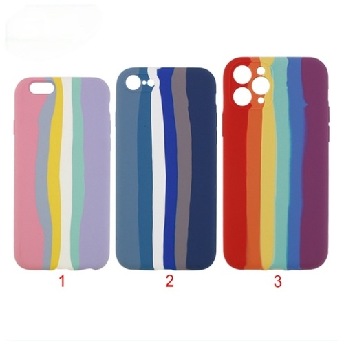 Funda para teléfono con diseño de arcoíris.