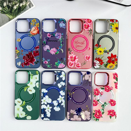 Funda magnética  con diseño floral IMD