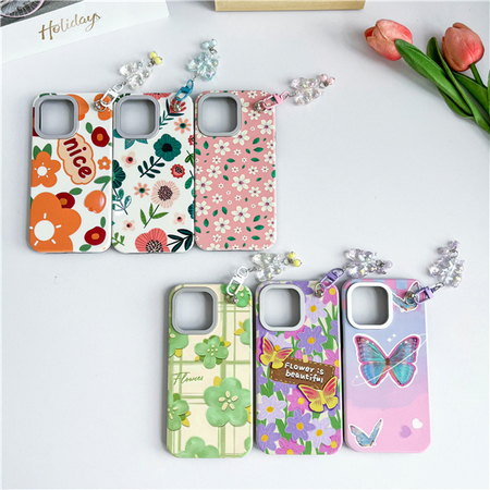Funda para móvil Star 3 en 1 Pintada + Colgante Mariposa