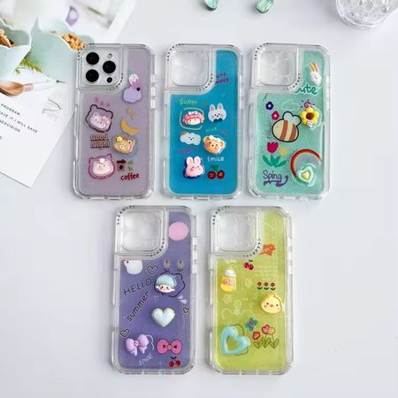 Funda para teléfono con patrón 3D 2 en 1 de 360 grados