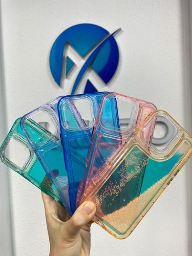 Funda para teléfono móvil con diseño de color sólido de arenas movedizas líquidas, la arena movediza