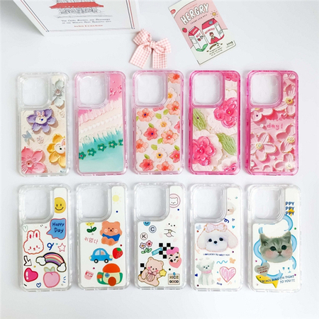 Funda para teléfono Dazzle Shadow 3 en 1 Colorida Línea Dorada Lunares Perforación
