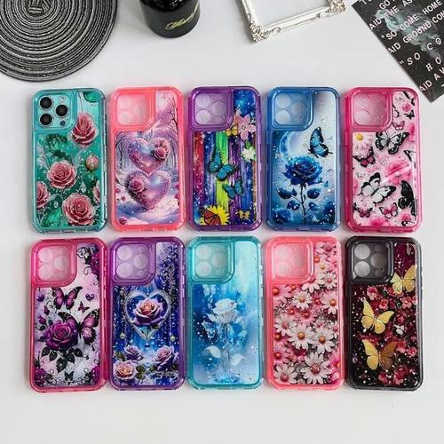 Funda para móvil con triple combinación floral
