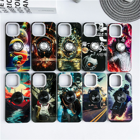 Funda para teléfono Interstellar 3 en 1 Pintada + Anillos