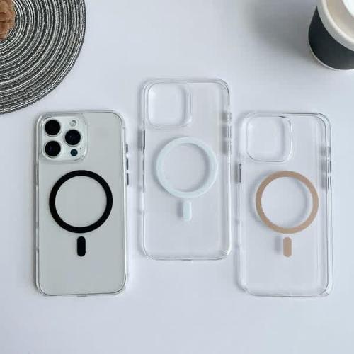 Funda magnética transparente para teléfono